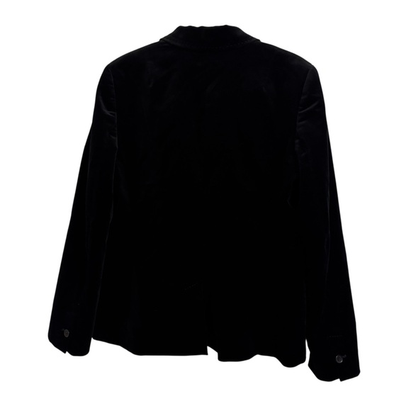 Banana Republic Crushed Velvet Black Blazer Tailored Fit Professional - Picture 2 of 10